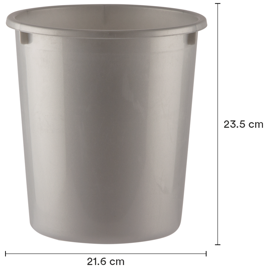 Polyset Embassy Dustbin -  Durable & Elegant Silver