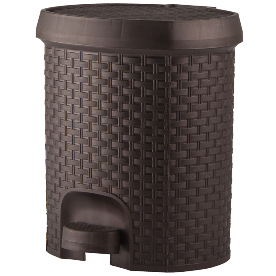 Polyset Java Plastic Dustbin / Garbage Bin - Matt Brown