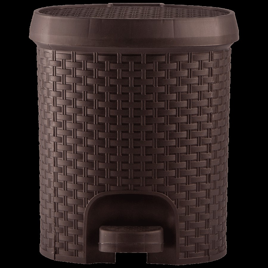 Polyset Java Plastic Dustbin / Garbage Bin - Matt Brown