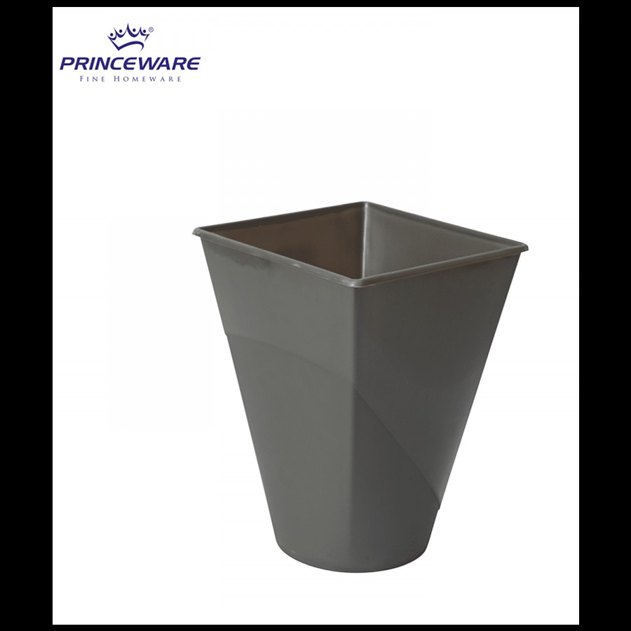 Princeware Open Square Dustbin / Garbage Bin Bucket - Grey Colour