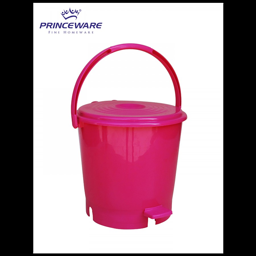 Princeware Pedal Plastic Dustbin / Garbage Bin - Small