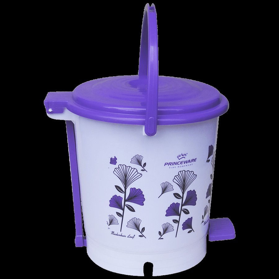 Princeware Pedal Plastic Dustbin / Garbage Bin - Small