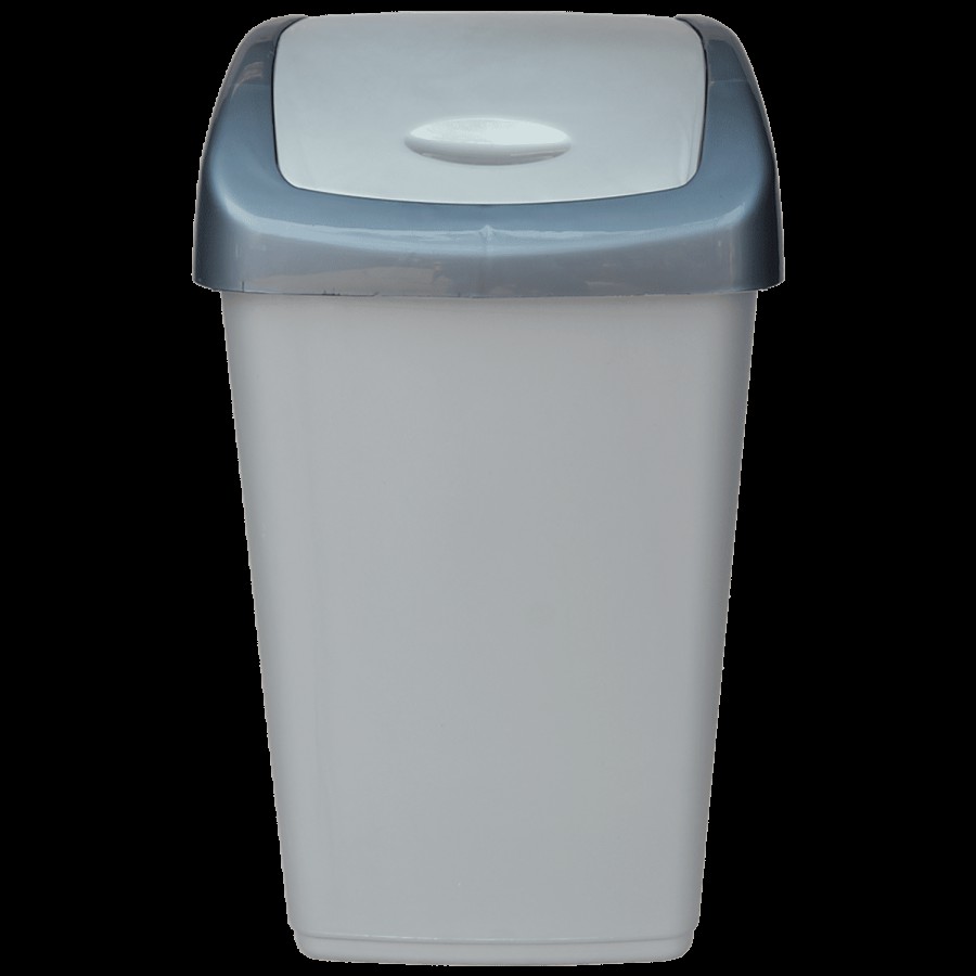 Princeware Plastic Dustbin / Garbage Bin swing with Lid - Grey Colour