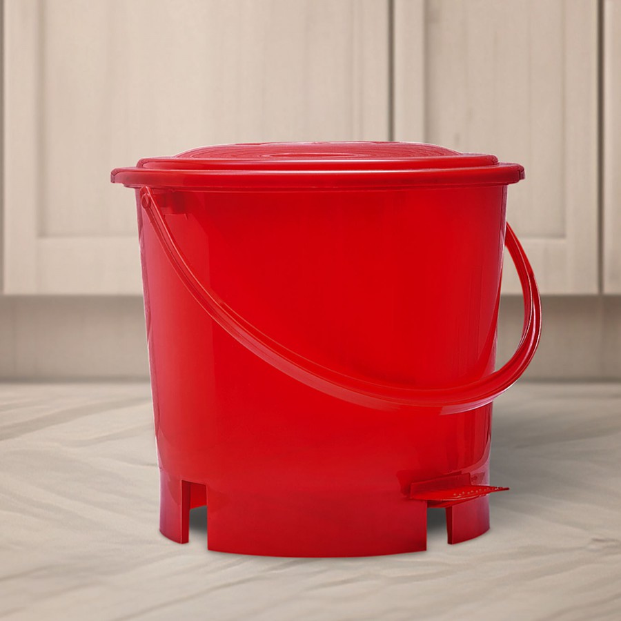 bb home Plastic Pedal Dustbin / Trash Can / Garbage Waste Bin - With Lid For Home