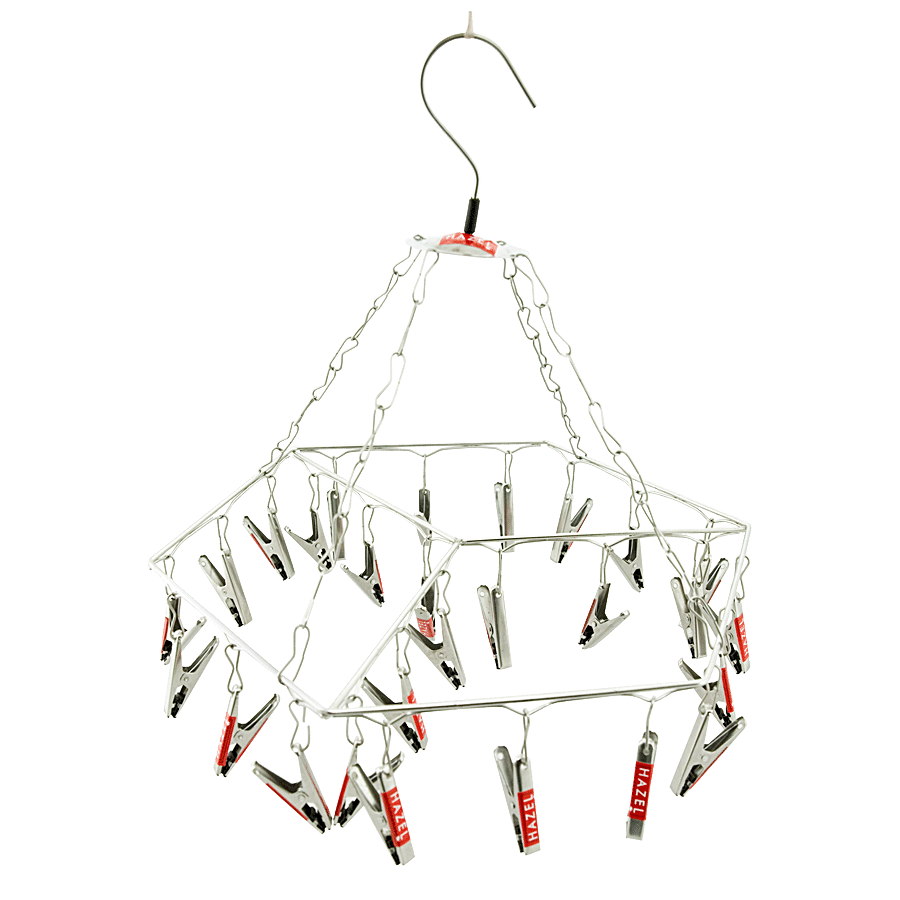 HAZEL Steel Hexagonal Cloths Hanger - With Clips