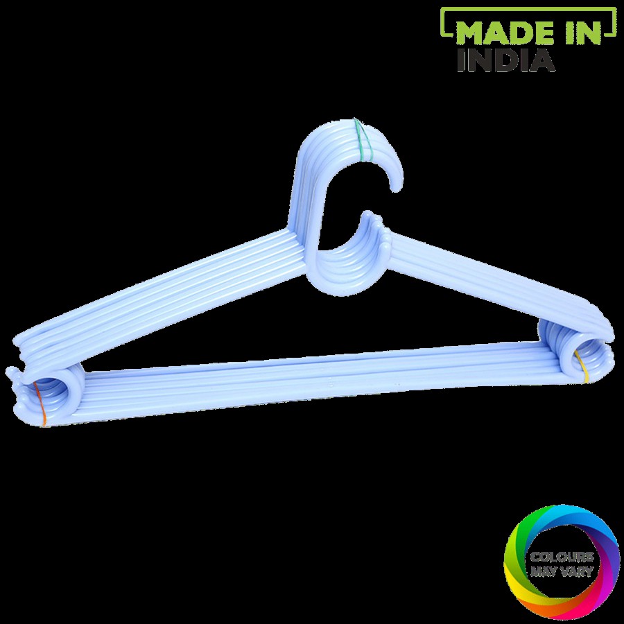 Swastik Ace Premium Plastic Hanger /Cloth Hanger - Assorted Colour