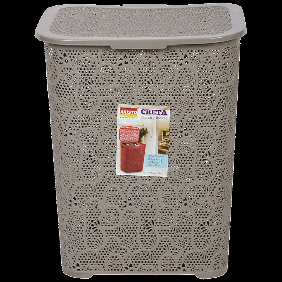 Aristo Creta Plastic Laundry Basket - Multipurpose