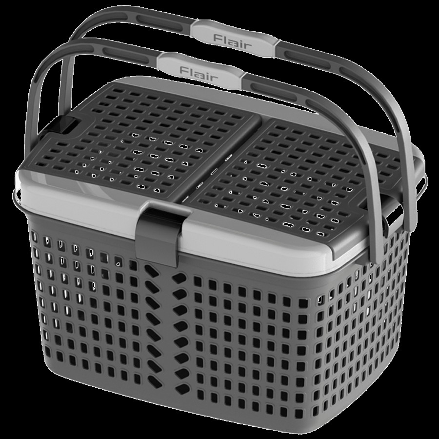 Flair Plastics Dual Carrying Basket - 3 Way Opening