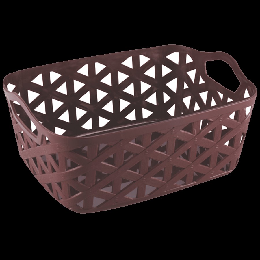 Flair Plastics Plastic Cane Multi Purpose Basket - Medium