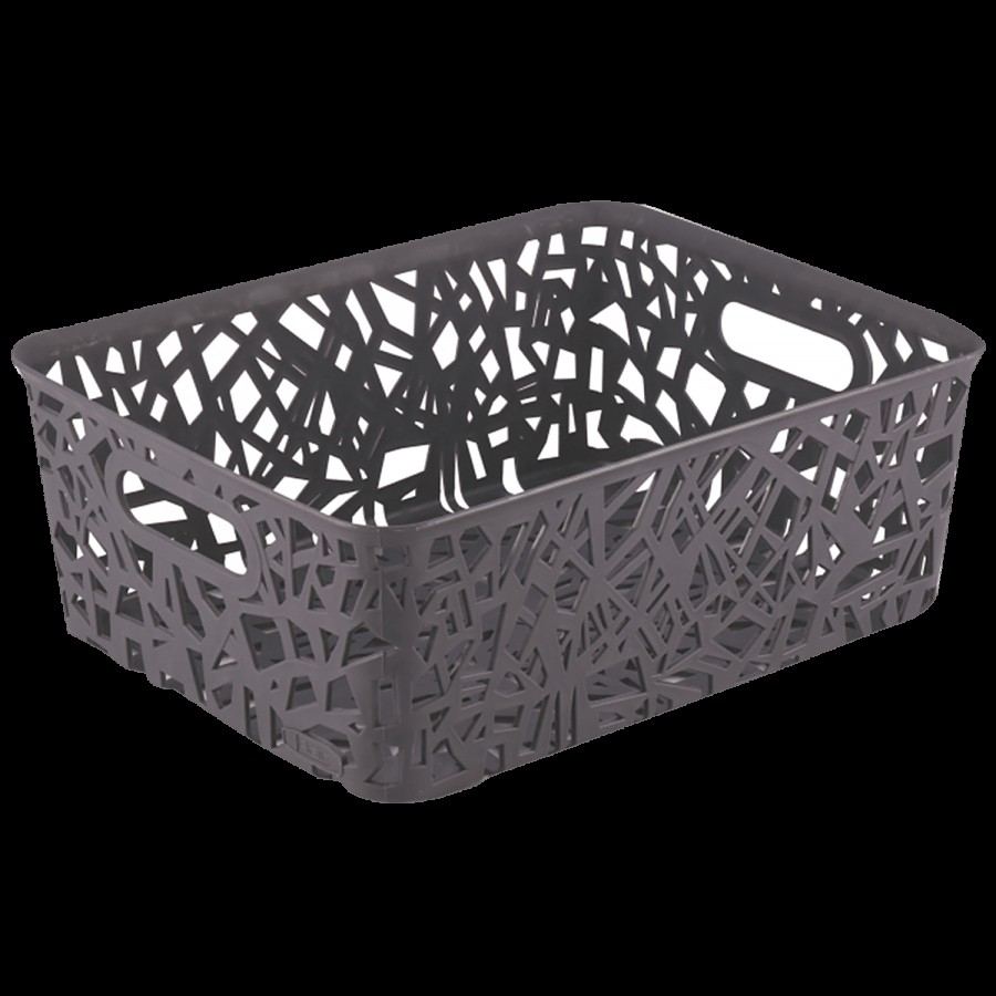 Flair Plastics Plastic Zig Zag Carrying Basket - Small