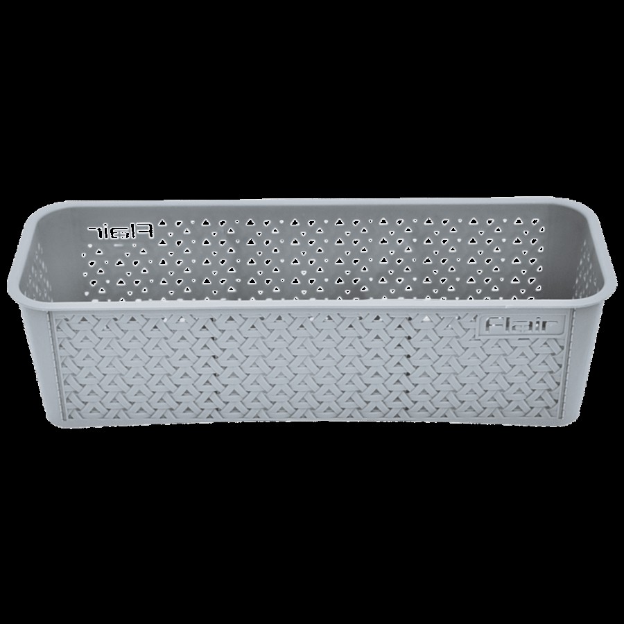 Flair Plastics Ultrahome Rectangle Basket - Without Partition