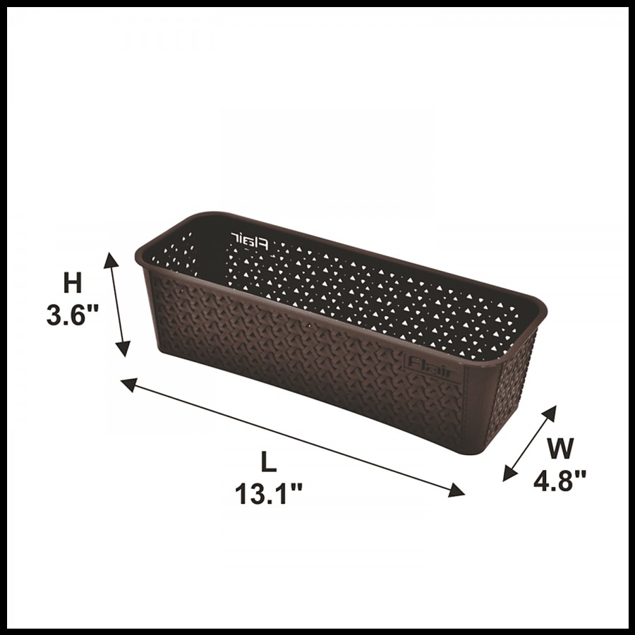 Flair Plastics Ultrahome Rectangle Basket - Without Partition