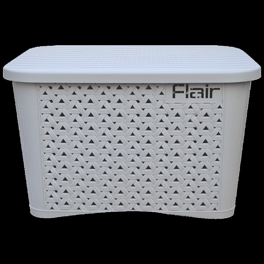 Flair Plastics Utility Basket - With Lid