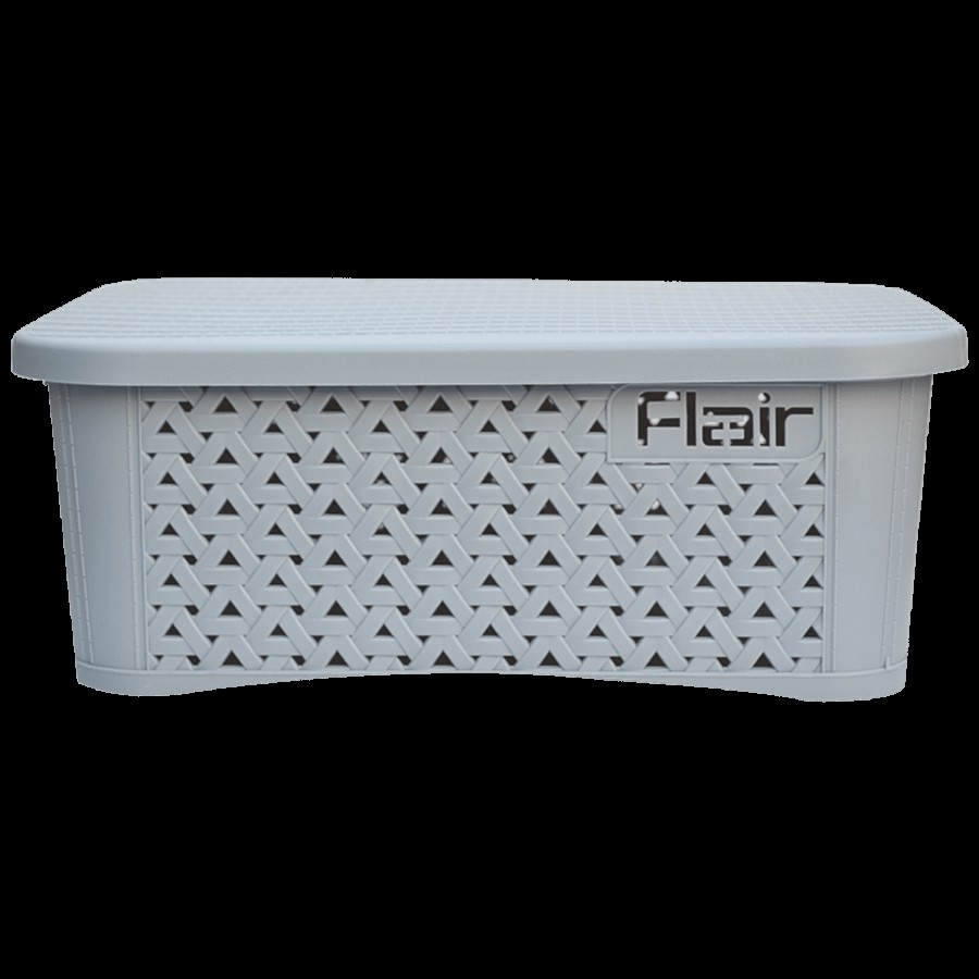 Flair Plastics Utility Basket - With Lid