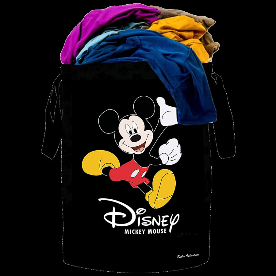 Kuber Industries Disney Printed Canvas Laundry Bag - Waterproof & Durable