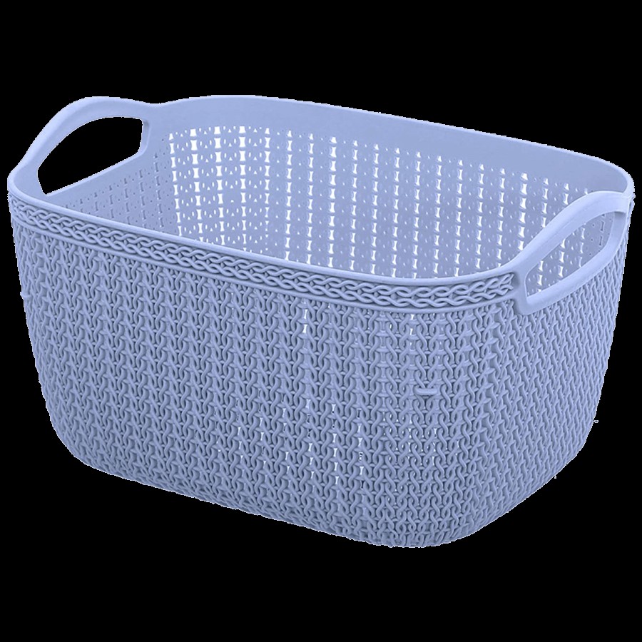 Kuber Industries Plastic Storage Baskets - With Handles