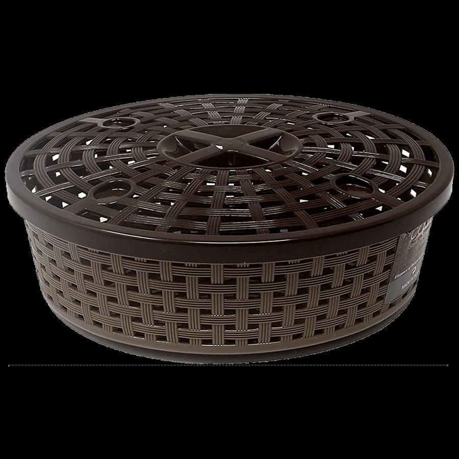 Nakoda Coco Oval Basket With Lid - Small