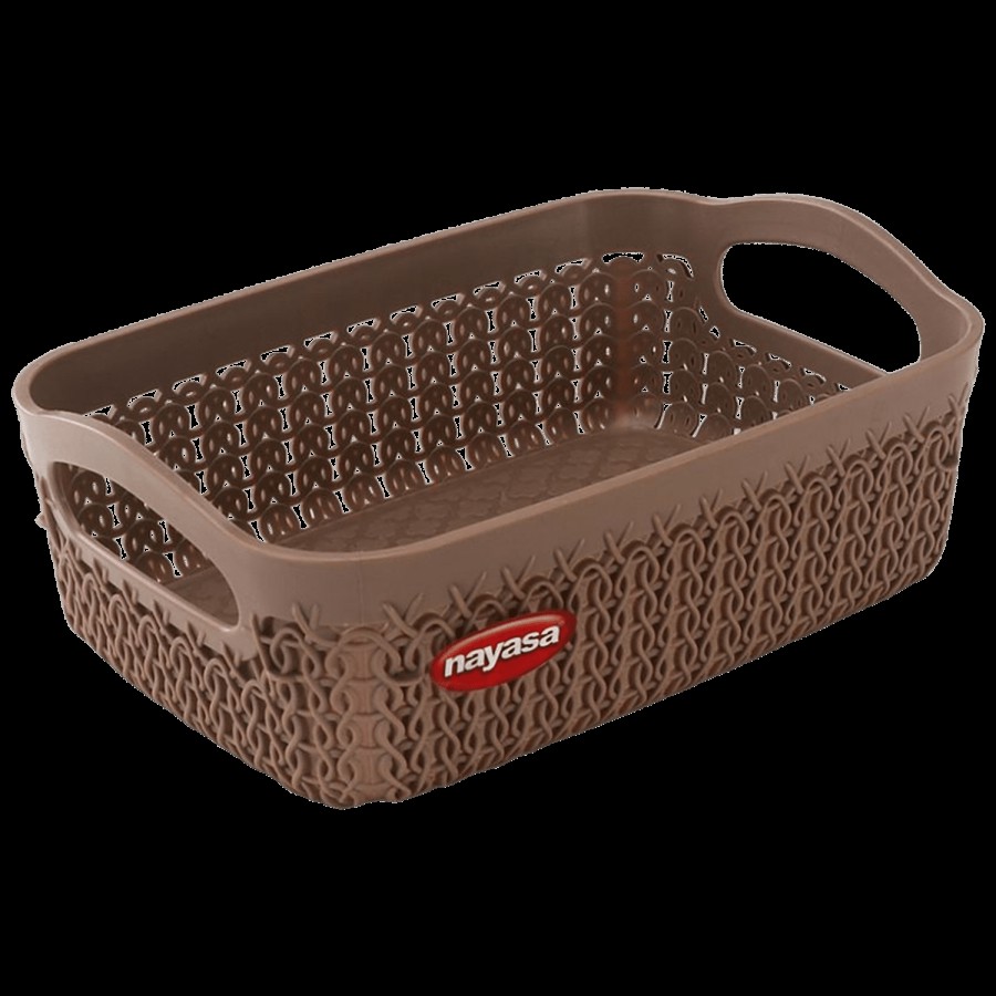 Nayasa Rope Basket Mini Basket For Fruits & Vegetables - For Dining Table/Kitchen