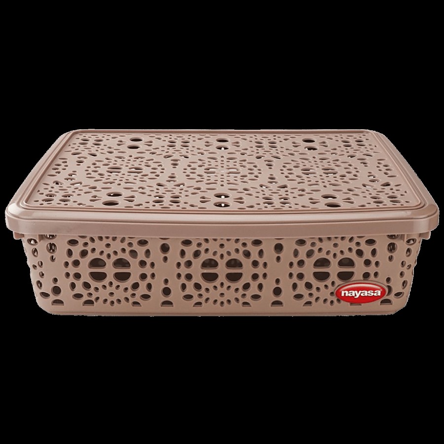 Nayasa Small Storage Utility Basket For Flowers