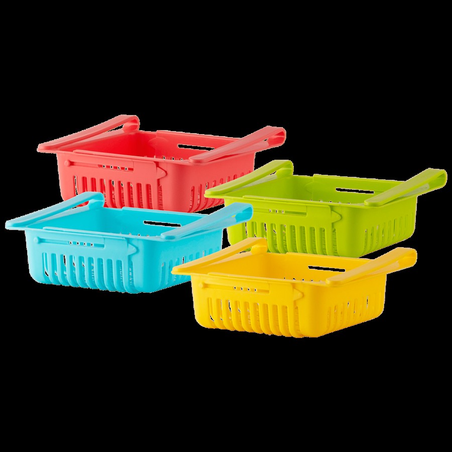 Polyset Expandable Fridge Basket - Blue+Red+Green+Yellow