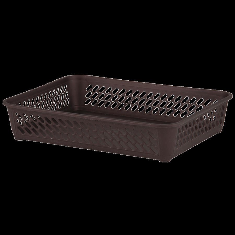 Polyset Plastic Super Tidy Tray No 1 - Brown