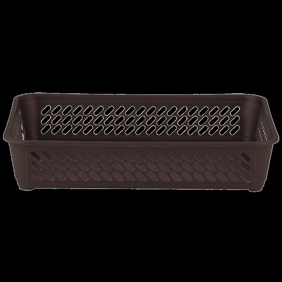 Polyset Plastic Super Tidy Tray No 1 - Brown