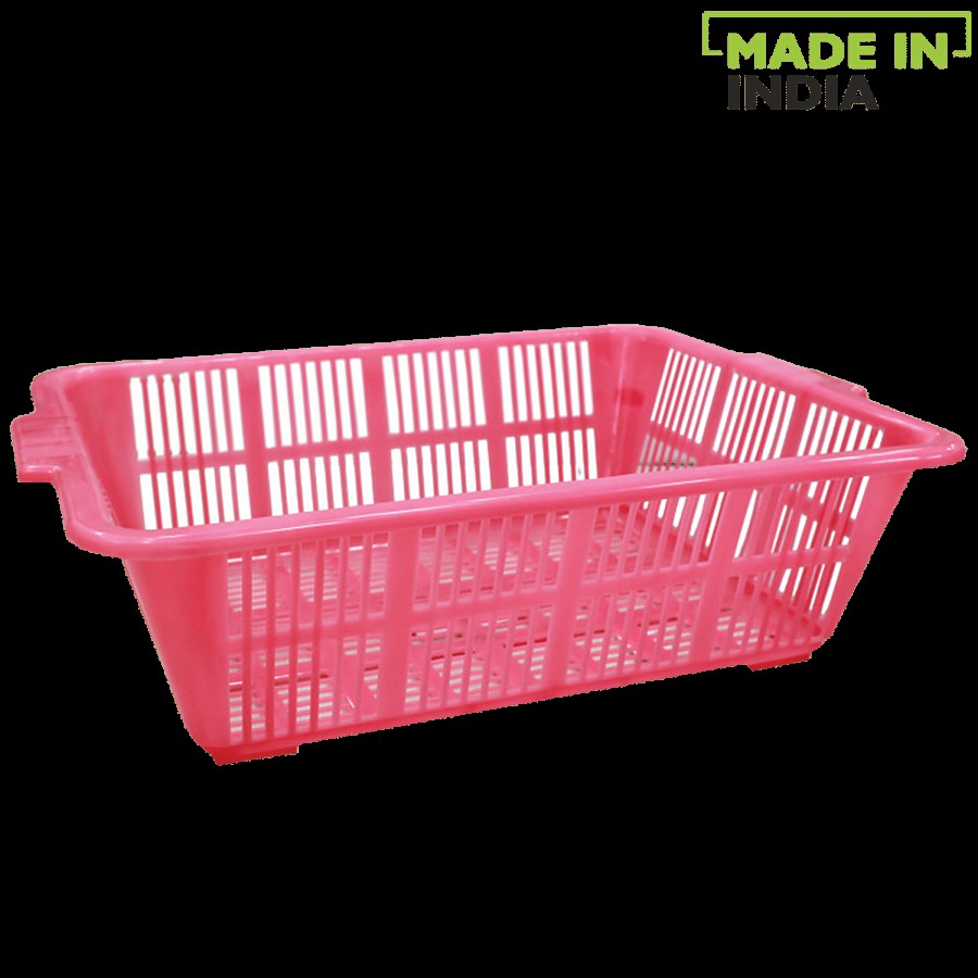 Princeware Kitchen Multiutility Plastic Tray No. 1 - Pink