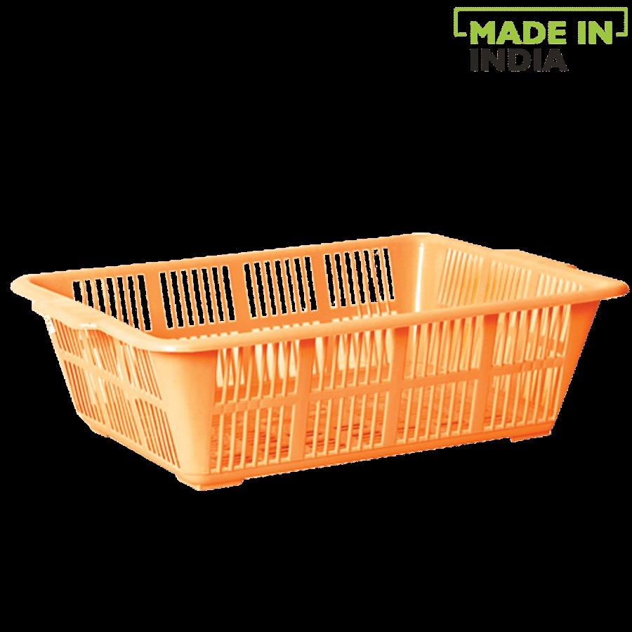 Princeware Kitchen Multiutility Plastic Tray No. 2 - Mango Yellow