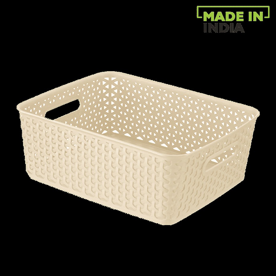 Ratan Multi Utility Plastic Basket - Medium