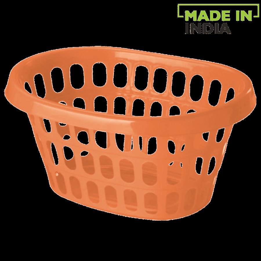 Ratan Plastic Basket Fruit & Vegetable - Oval