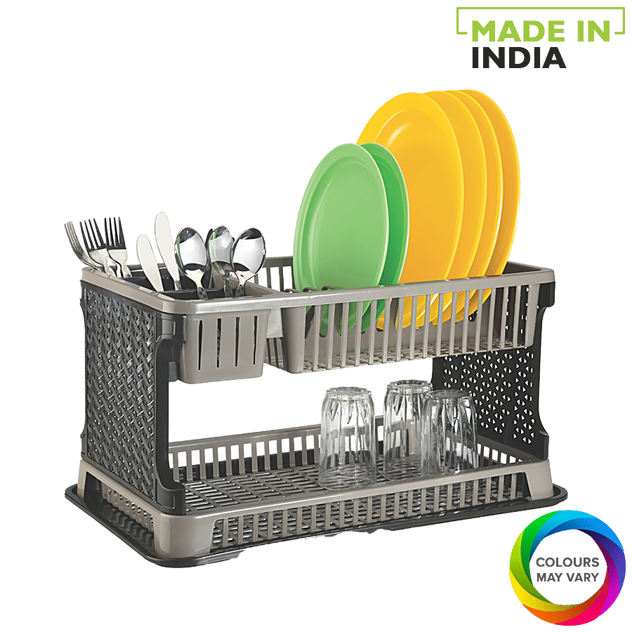 Aristo Lenovo Plastic Dish Drainer Rack - Assorted Colour