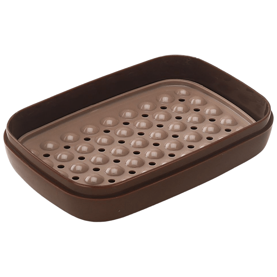 Nayasa Bubble Rectangle Soap Case - Brown