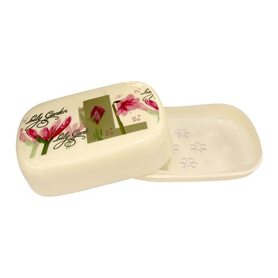 Ratan Maharaja Plastic Soap Case - Lily Garden Pink