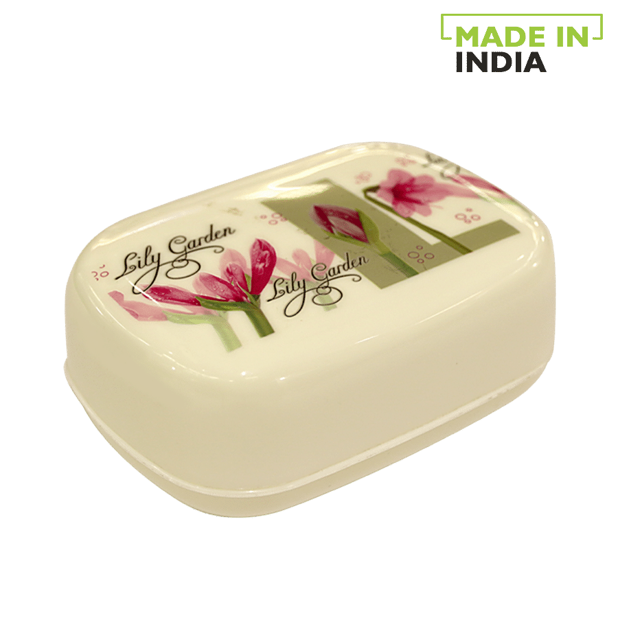 Ratan Maharaja Plastic Soap Case - Lily Garden Pink