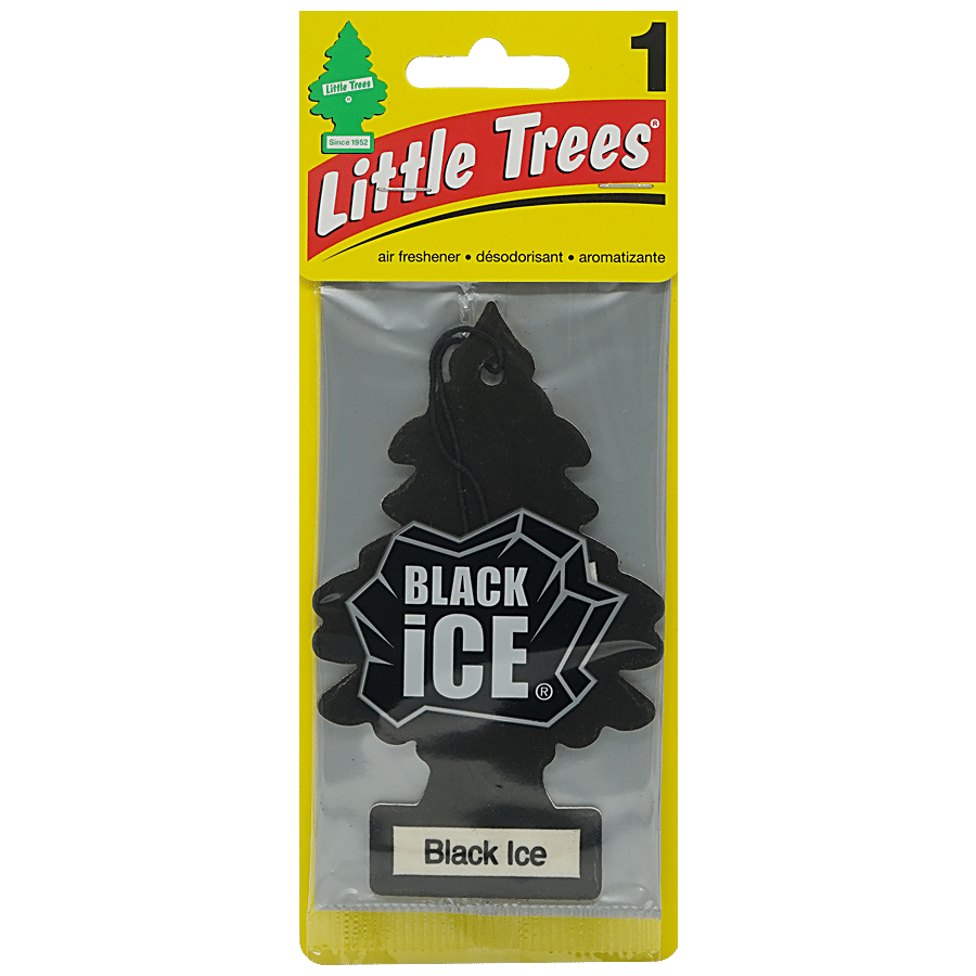 Little Trees Black Ice Scent Air Freshener For Vehicle - Aromatic & Natural