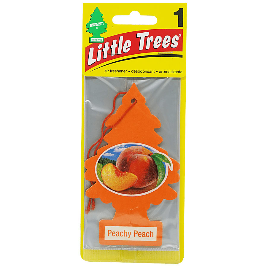 Little Trees Peachy Peach Air Freshener For Car - Long Lasting Fragrance & Scent