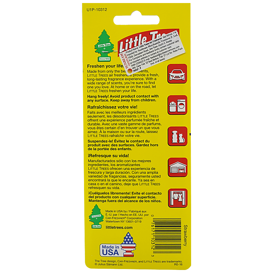 Little Trees Strawberry Air Freshener Fragrance For Home & Car Use