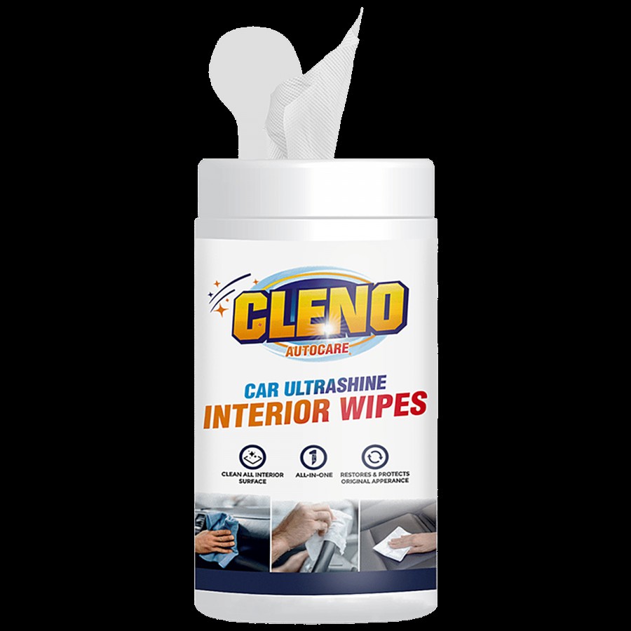 Cleno Autocare Car Ultrashine Interior Wipes