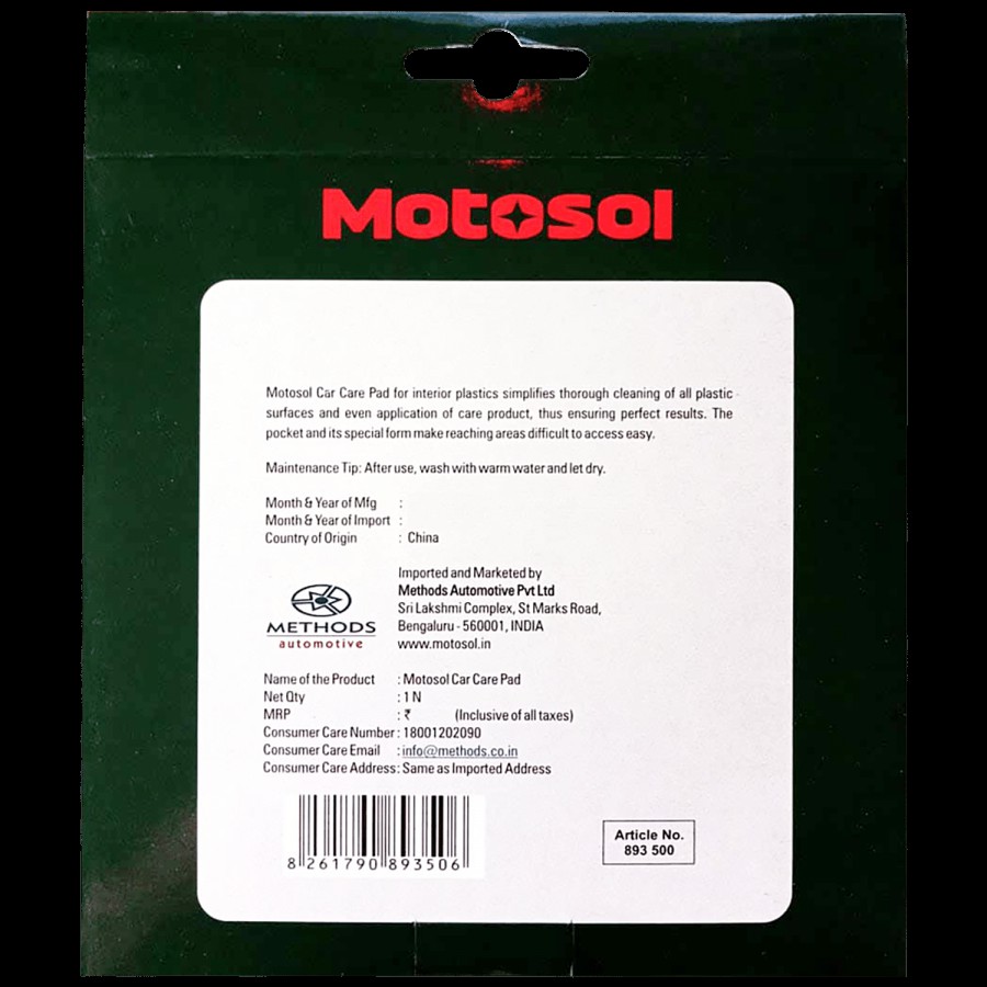 Motosol Car Care Pad - Removes Tough Stains