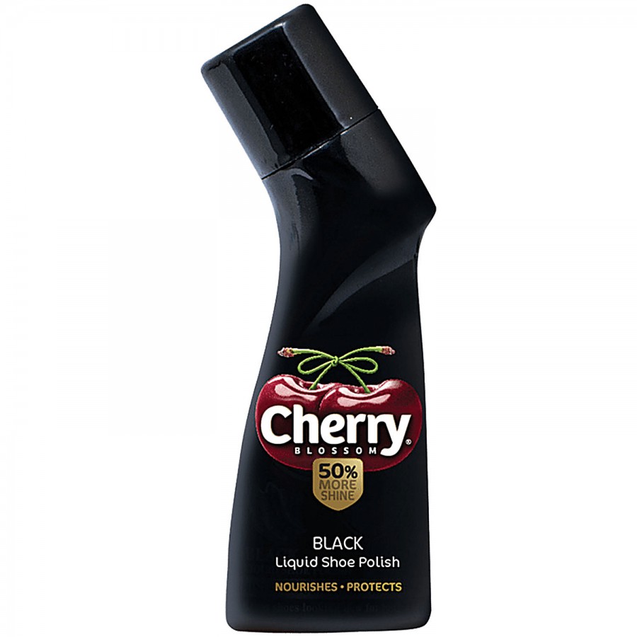 Cherry Blossom Liquid Shoe Polish - Black