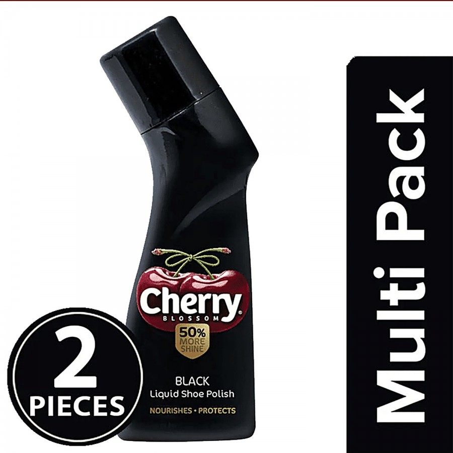 Cherry Blossom Liquid Shoe Polish - Black