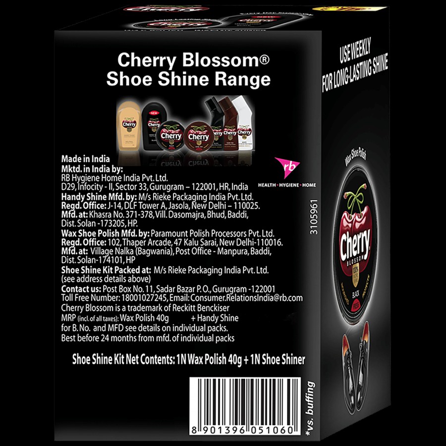 Cherry Blossom Shoe Shine Kit - Shoe Wax + Handy Shine