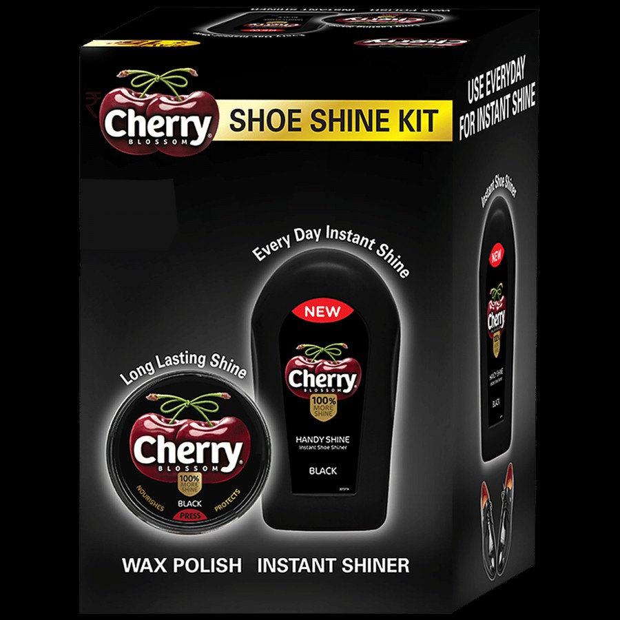 Cherry Blossom Shoe Shine Kit - Shoe Wax + Handy Shine