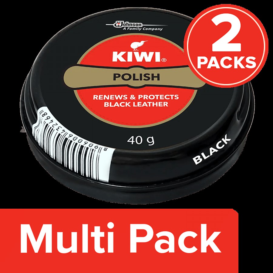 Kiwi Shoe Polish Paste - Black Leather