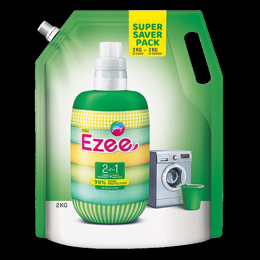 Ezee  Ezee 2-in-1 Liquid Detergent + Fabric Sanitizer - For Regular Clothes