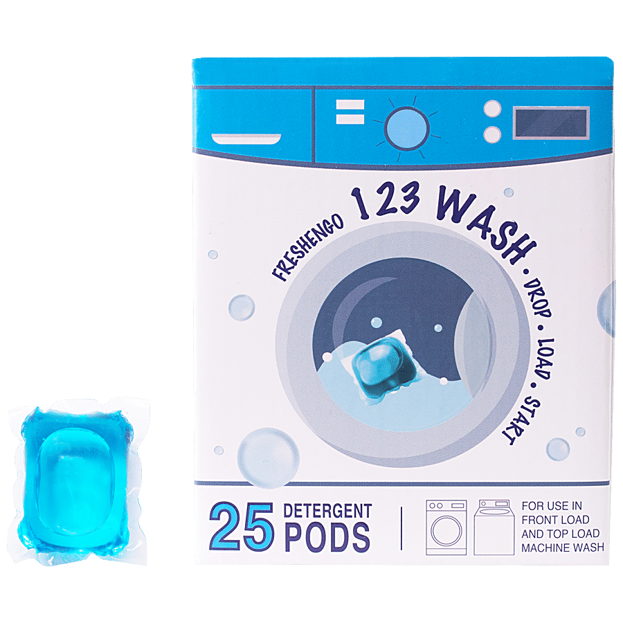 FRESHENGO 123 Wash Detergent Pods - Removes Tough Stains