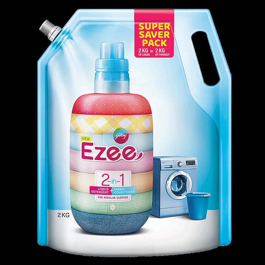 Godrej Ezee 2-In-1 Liquid Detergent + Fabric Conditioner - Front Load