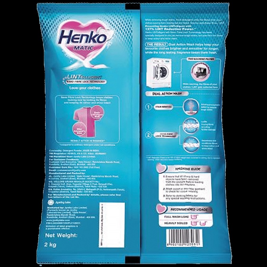 Henko Matic Lintelligent Detergent Powder - Front Load