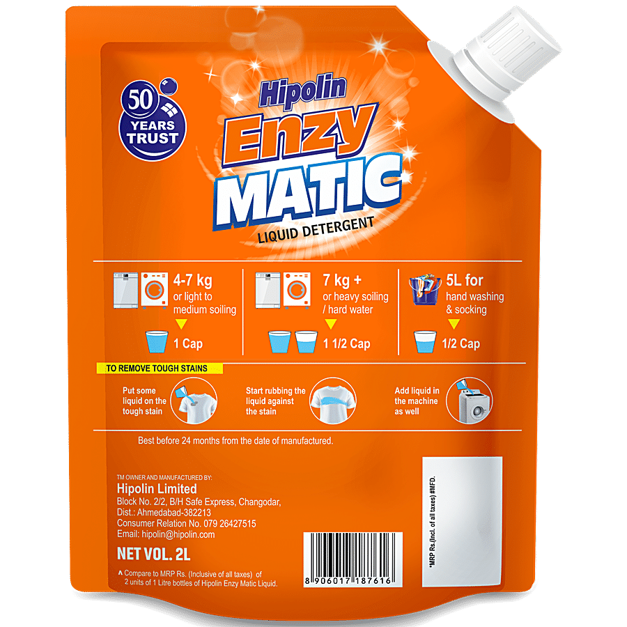 Hipolin Enzy Matic Liquid Detergent - Top & Front Load