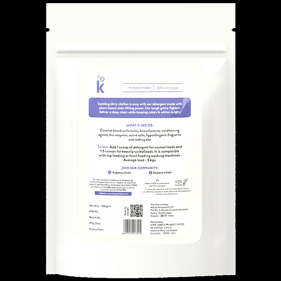 Koparo Clean Laundry Detergent Powder - Lavender